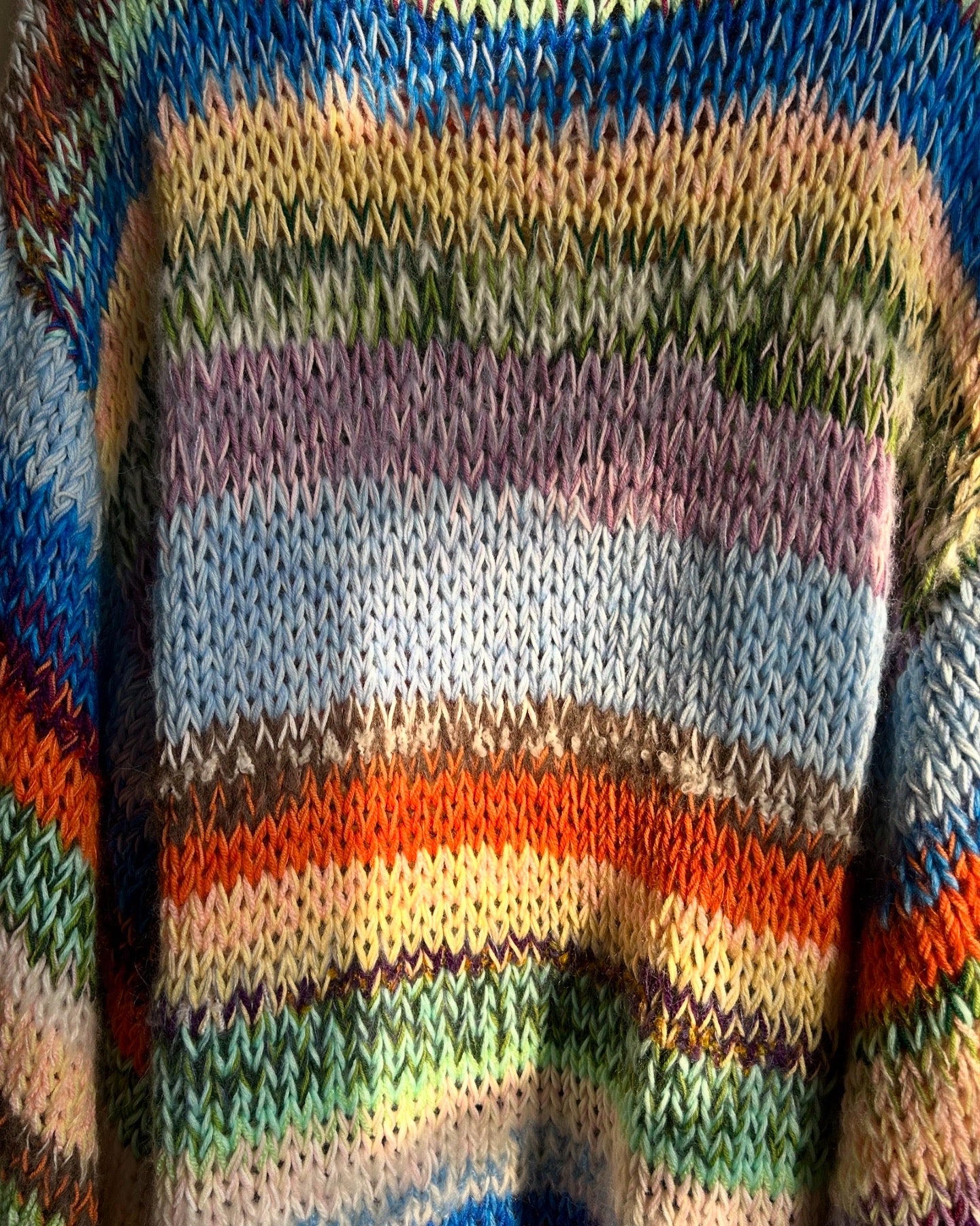 Strikket sweater // overskudsgarn