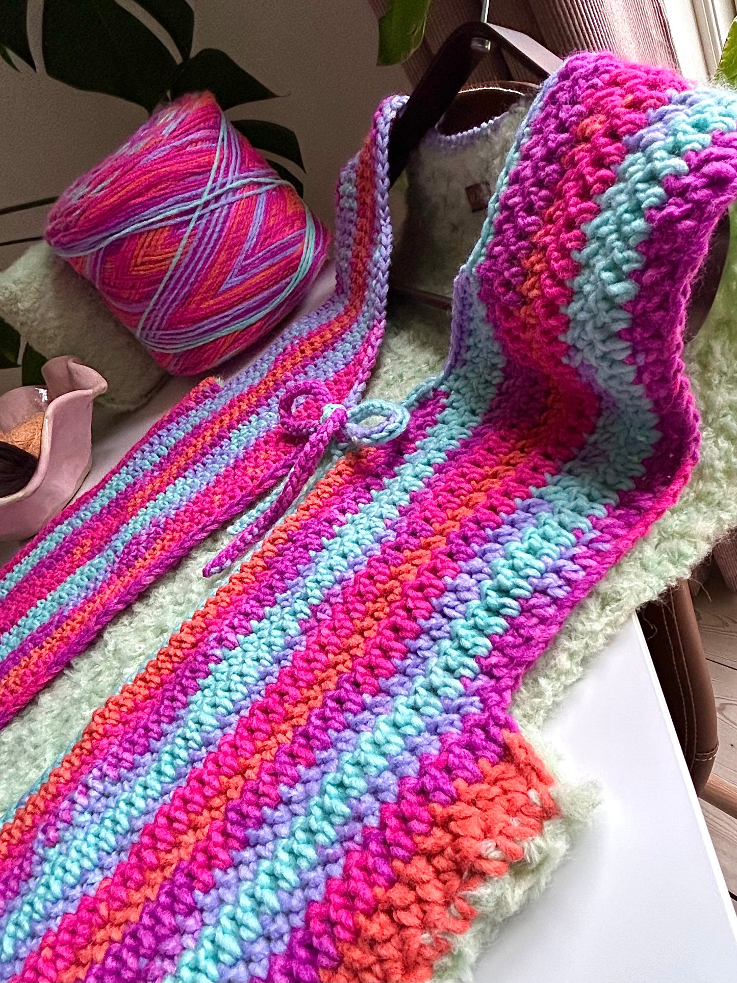 Hæklet Unika Vest // DEADSTOCK YARN